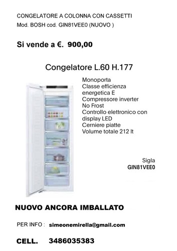 Congelatore cassetti - a,